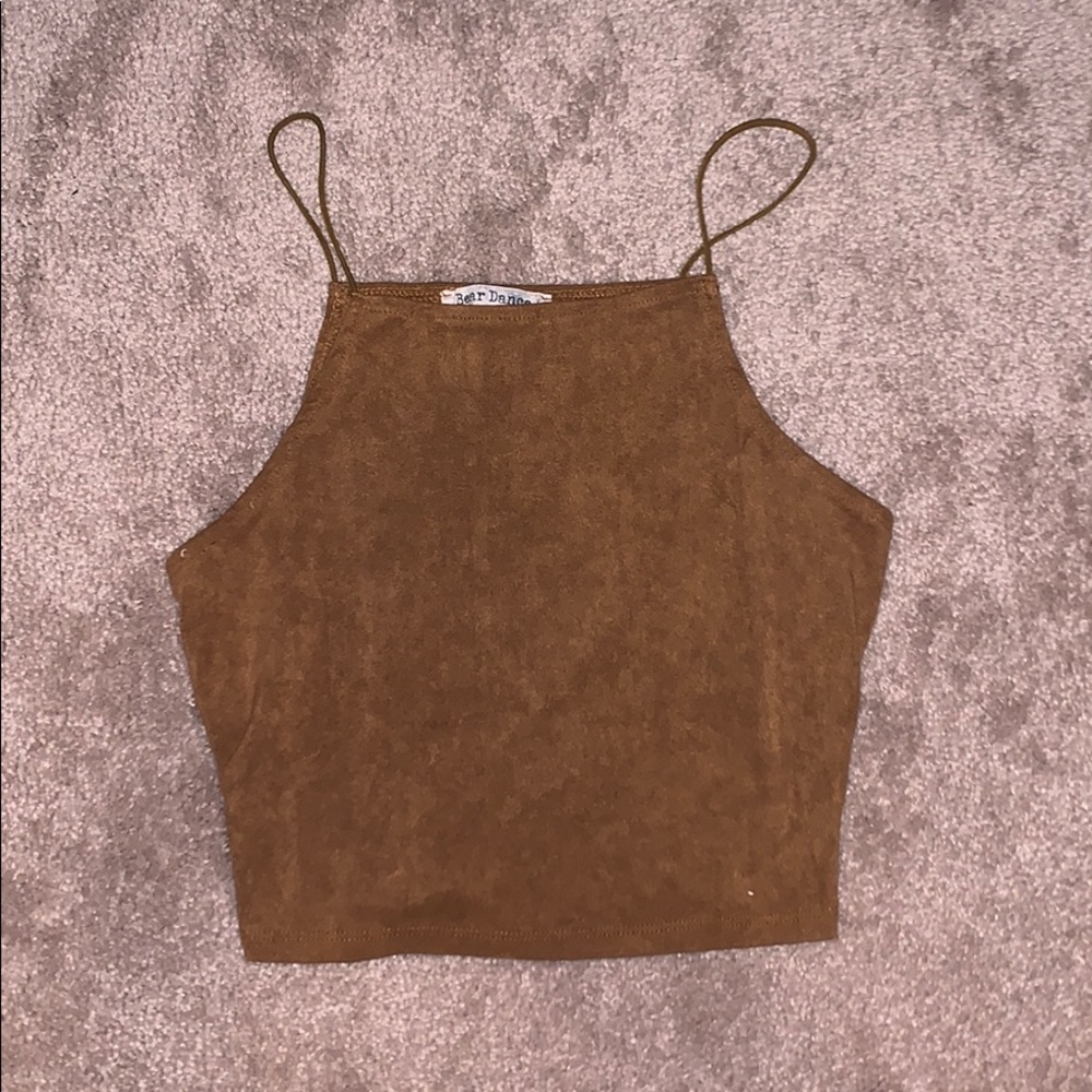 Suede Crop Top